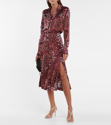 Falda midi Tandy de tiro alto estampada | Altuzarra