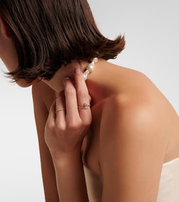 Bague Grass Seed en or jaune 18 ct et diamants | Ileana Makri