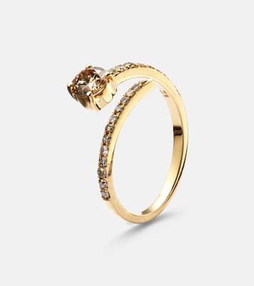 Bague Grass Seed en or jaune 18 ct et diamants | Ileana Makri