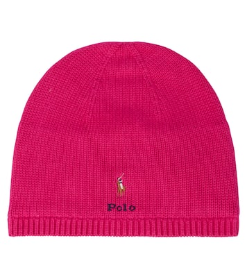 Berretto in maglia di cotone con logo | Polo Ralph Lauren Kids