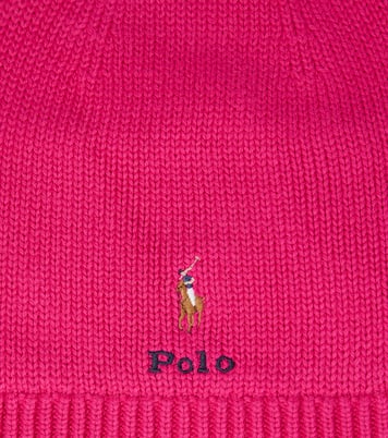 Berretto in maglia di cotone con logo | Polo Ralph Lauren Kids