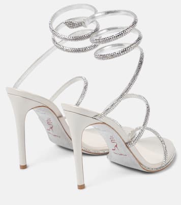 Verzierte Sandalen Cleo aus Leder | Rene Caovilla