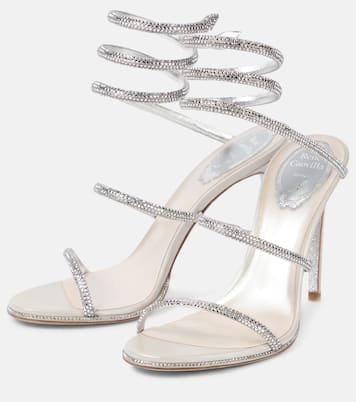 Verzierte Sandalen Cleo aus Leder | Rene Caovilla