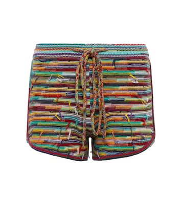 Shorts in lana e cashmere a righe | Chloé