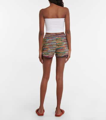 Shorts in lana e cashmere a righe | Chloé
