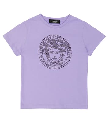 Verziertes T-Shirt Medusa aus Baumwolle | Versace Kids