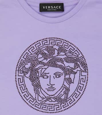 Verziertes T-Shirt Medusa aus Baumwolle | Versace Kids