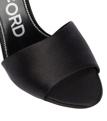 Crystal-embellished satin sandals | Tom Ford