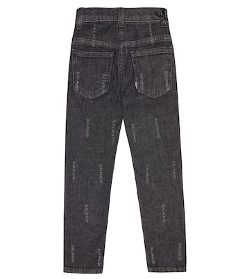 Logo embellished jeans | Balmain Kids
