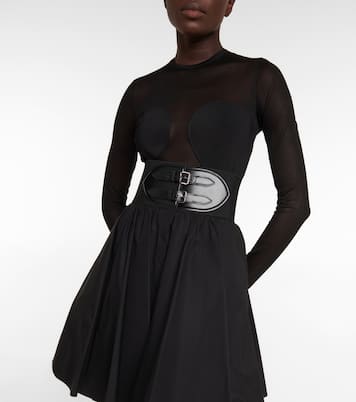 Falda de algodón con cinturón | Alaïa