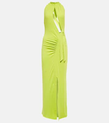 Vestido Merle halter con abertura | Rotate
