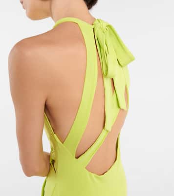Vestido Merle halter con abertura | Rotate
