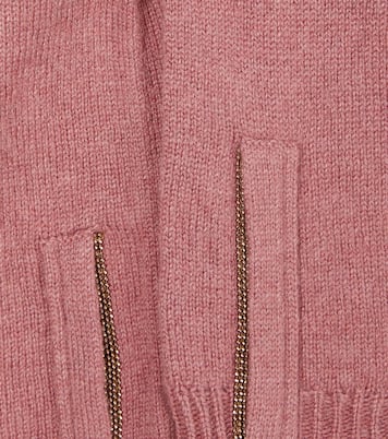 Guantes en punto de cachemir con adornos | Brunello Cucinelli