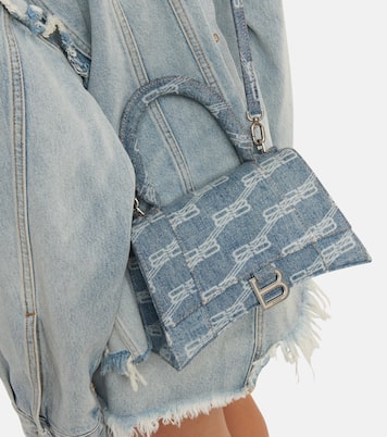 Schultertasche Hourglass aus Denim | Balenciaga