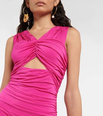 Bayana ruched cutout minidress | LoveShackFancy