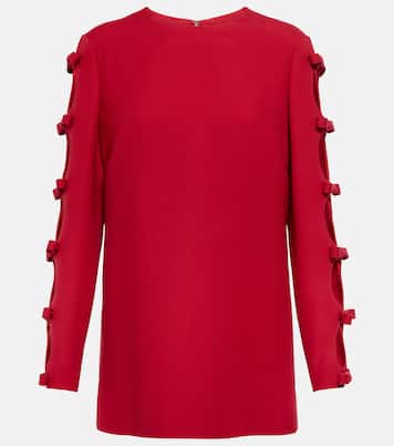 Bow-trimmed wool and silk sweater | Valentino