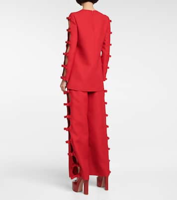Bow-trimmed wool and silk sweater | Valentino