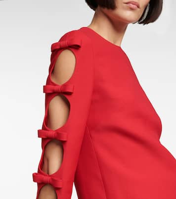 Bow-trimmed wool and silk sweater | Valentino