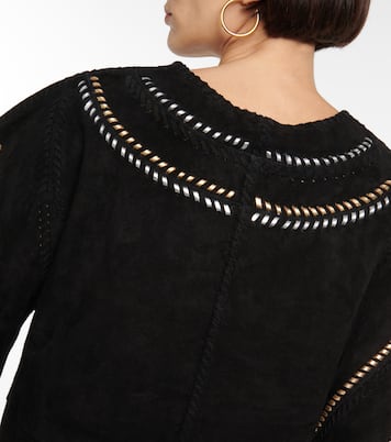 Fringe-trimmed suede tunic | Dodo Bar Or