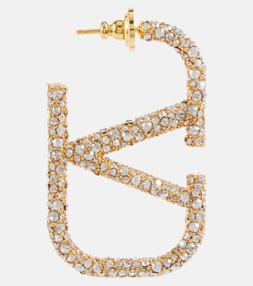 Boucles d'oreilles VLogo à cristaux | Valentino