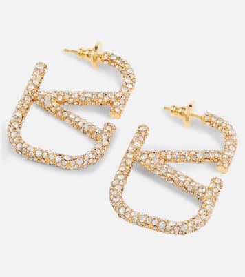 Boucles d'oreilles VLogo à cristaux | Valentino