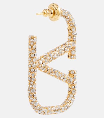 Boucles d'oreilles VLogo à cristaux | Valentino