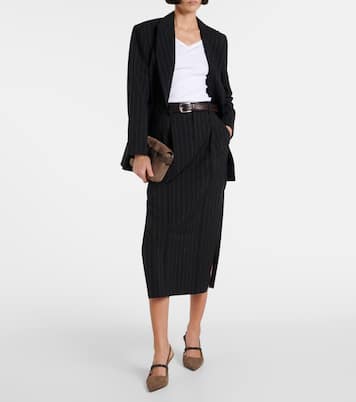 Top con scollo a V in misto cotone | Brunello Cucinelli