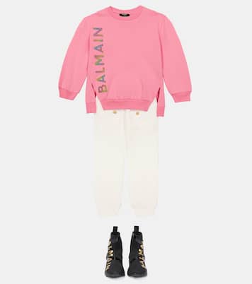 Sudadera de algodón con logo | Balmain Kids