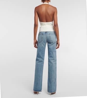 Top Ivey de seda con cuello halter | Nili Lotan