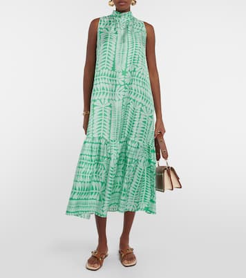 Vestido largo Oslo en sarga de seda | Asceno