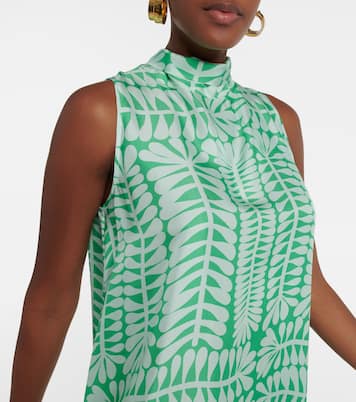 Vestido largo Oslo en sarga de seda | Asceno