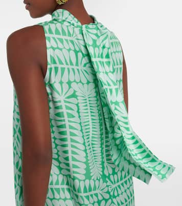 Vestido largo Oslo en sarga de seda | Asceno