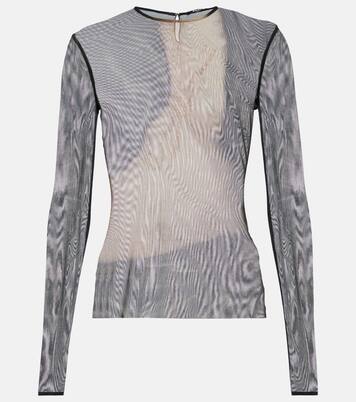 Trompe-l'œil printed tulle top | Balmain