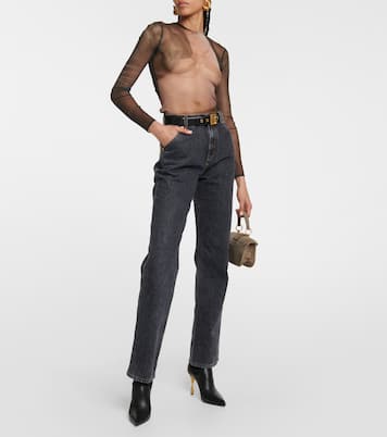 Trompe-l'œil printed tulle top | Balmain