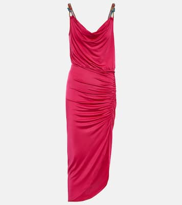 Biava beaded ruched midi dress | Veronica Beard