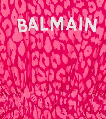 Bedrucktes Kleid aus Baumwolle | Balmain Kids