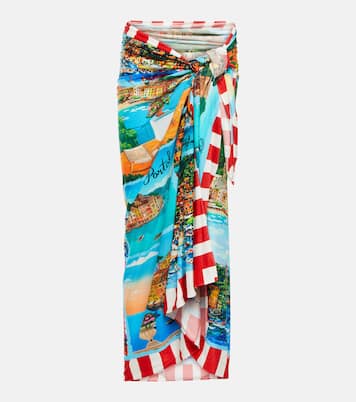 Portofino printed silk beach cover-up | Dolce&Gabbana