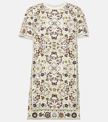 Printed silk and cotton minidress | Tory Burch