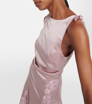 Abito midi in raso con pizzo | Acne Studios