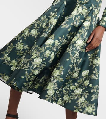 Vestido camisero Marion de satén floral | Emilia Wickstead
