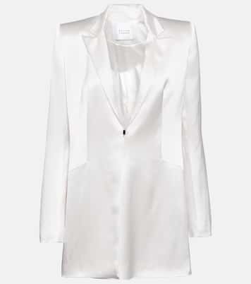 Novia - vestido blazer Leith de satén | Galvan