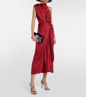 Flower Strass embellished velvet clutch | Roger Vivier