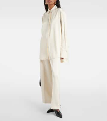 Camicia oversize in raso | Jil Sander