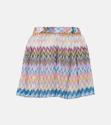 Zig Zag metallic knit shorts | Missoni