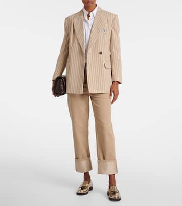 Mocassins en cuir métallisé  | Brunello Cucinelli