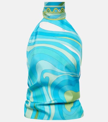 Top Vivara imprimé en satin de soie | Pucci