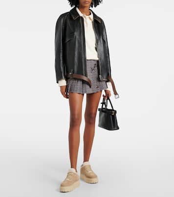 Shearling-lined suede sneakers | Prada