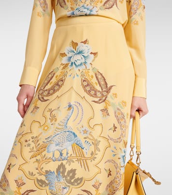 Gonna lunga in seta con stampa | Etro