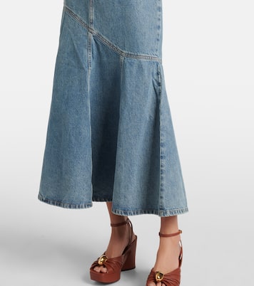 Jupe midi Illustration en jean | Zimmermann