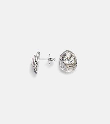 Orecchini Oceane in oro bianco 18kt con smalto e diamanti | Kamyen